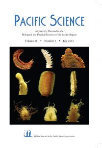 Pacific Science Vol. 66, issue 3 cover
