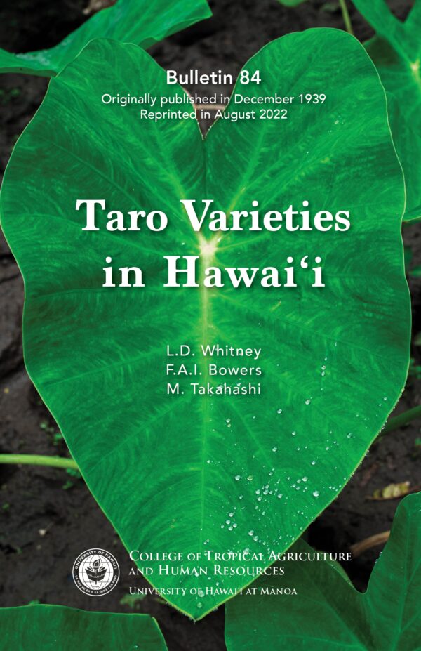 Taro Varieties in Hawaii