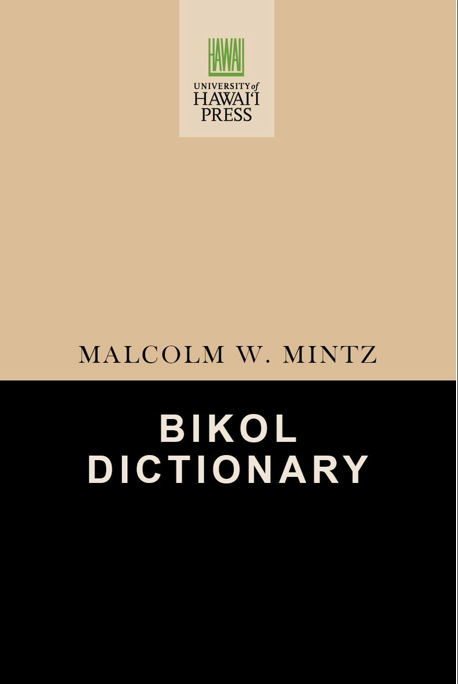 Cover of Bikol Dictionary book, as open access